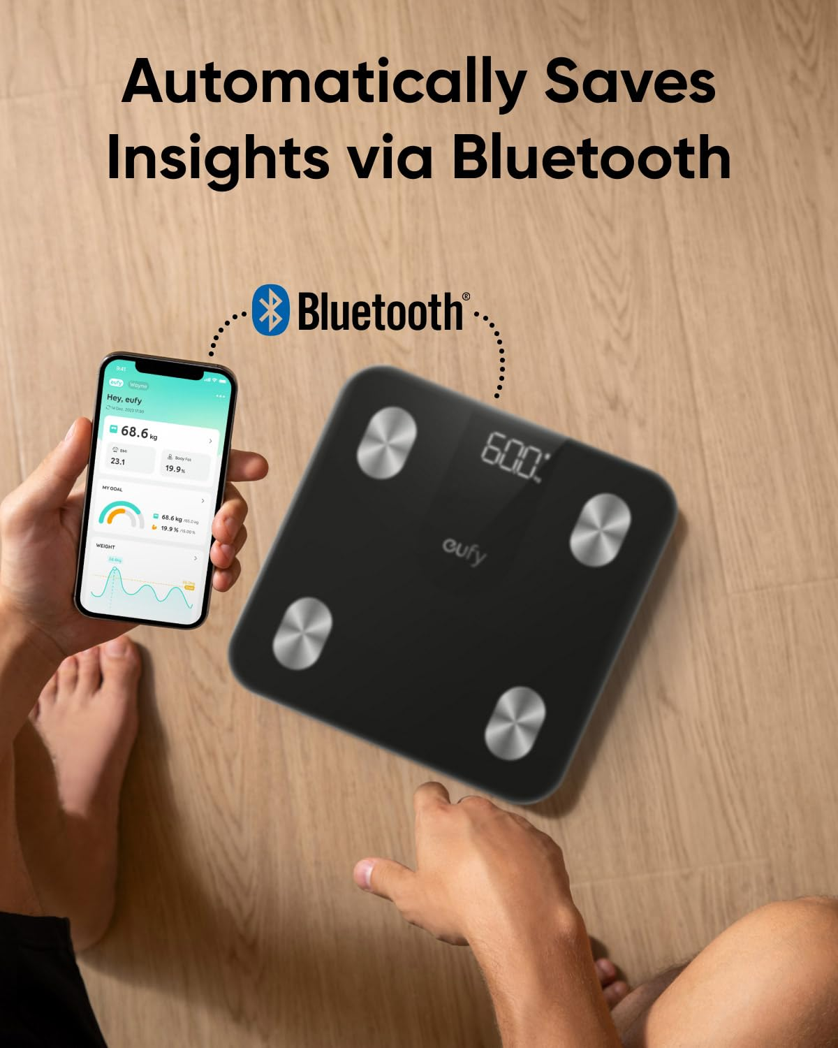 Eufy Smart Scale A1 with Bluetooth Body Fat Scale Wireless Digital Scale T9120K11