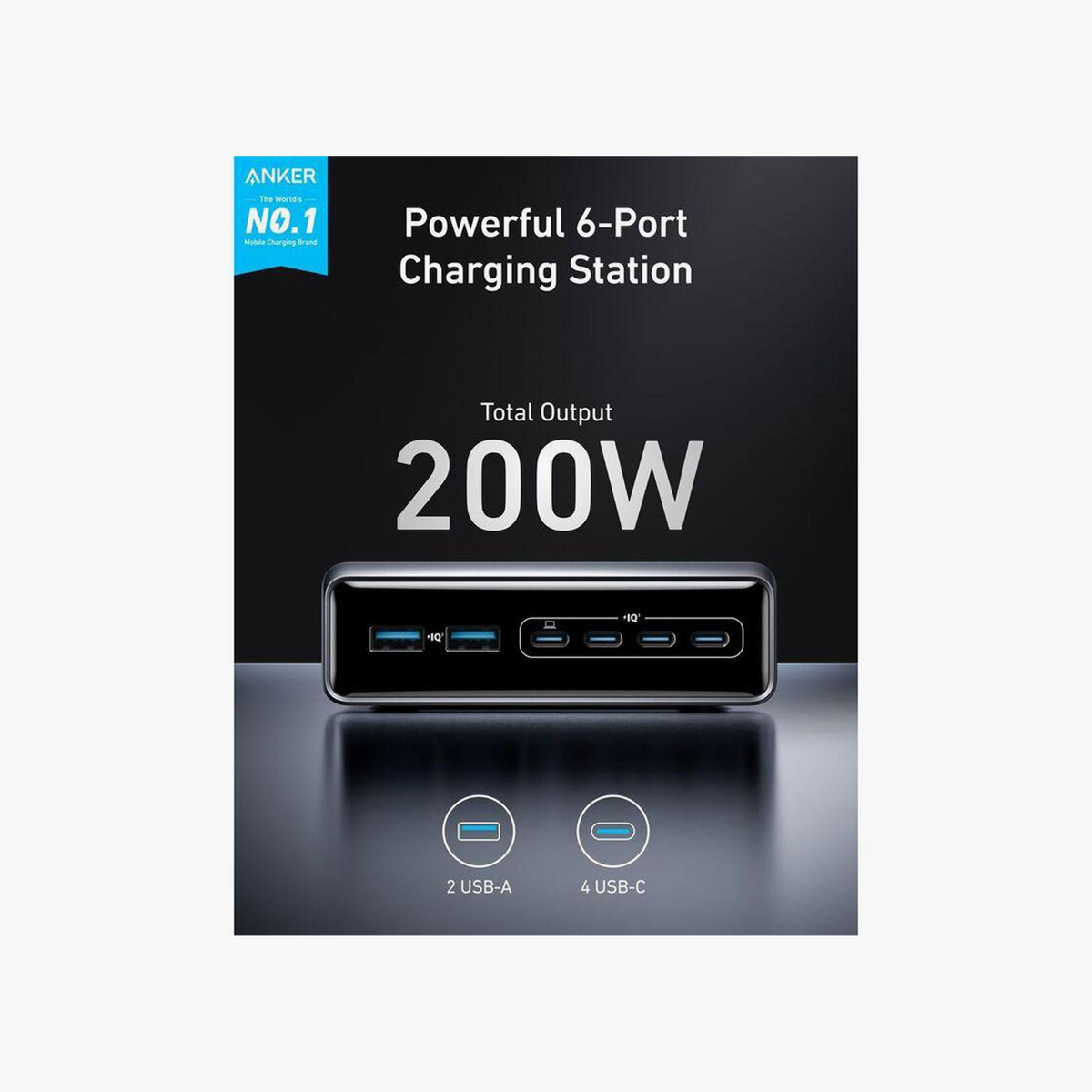 Anker Prime 200W GaN Charger Fast Charging USB C Charger B2C-Silver-A2683241