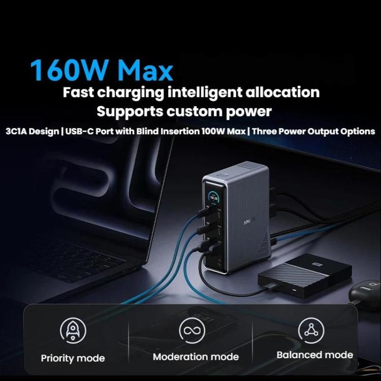 Anker Prime Charging Docking Station 160W-Gray-A83B62A1