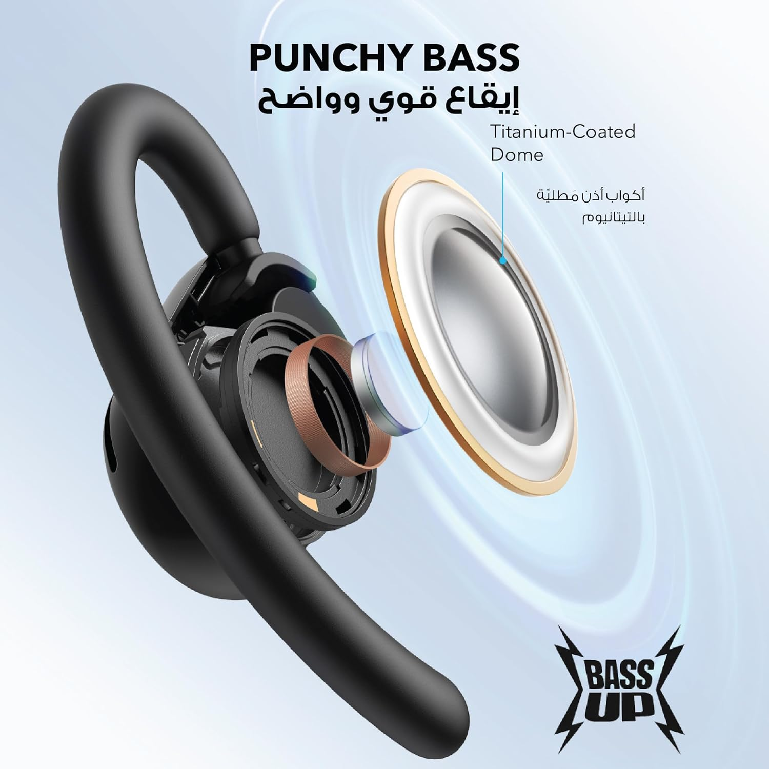 Soundcore V20i by Anker Open-Ear Headphones Adjustable Ear Hooks Ultra-Comfort A3876H11