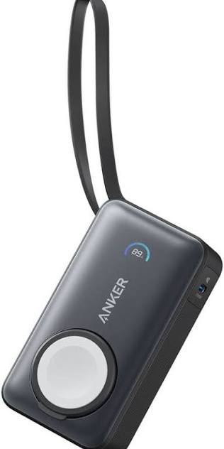 ANKER MAGGO POWER BANK 10K 30W FOR APPLE WATCH  (Black)