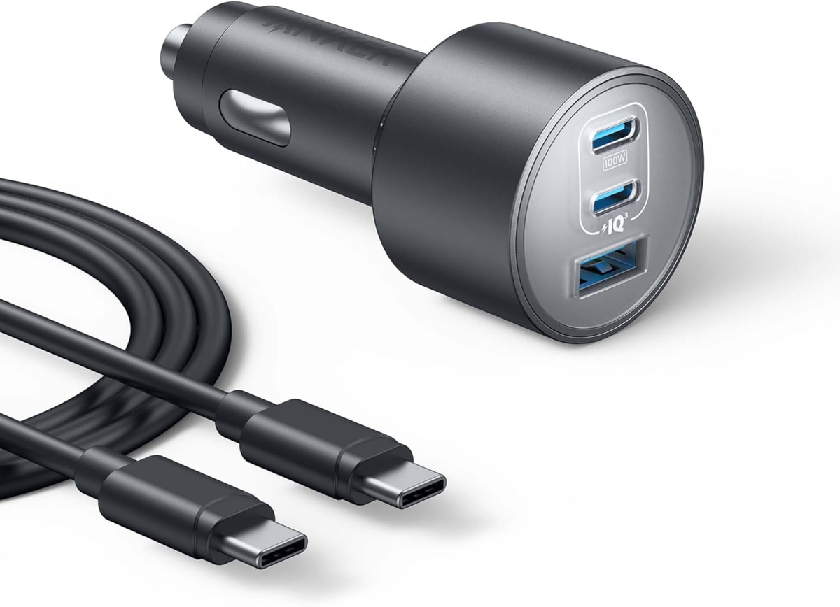 ANKER Car Charger 167.5W 3 Ports+Cable bundle-B2737HA1