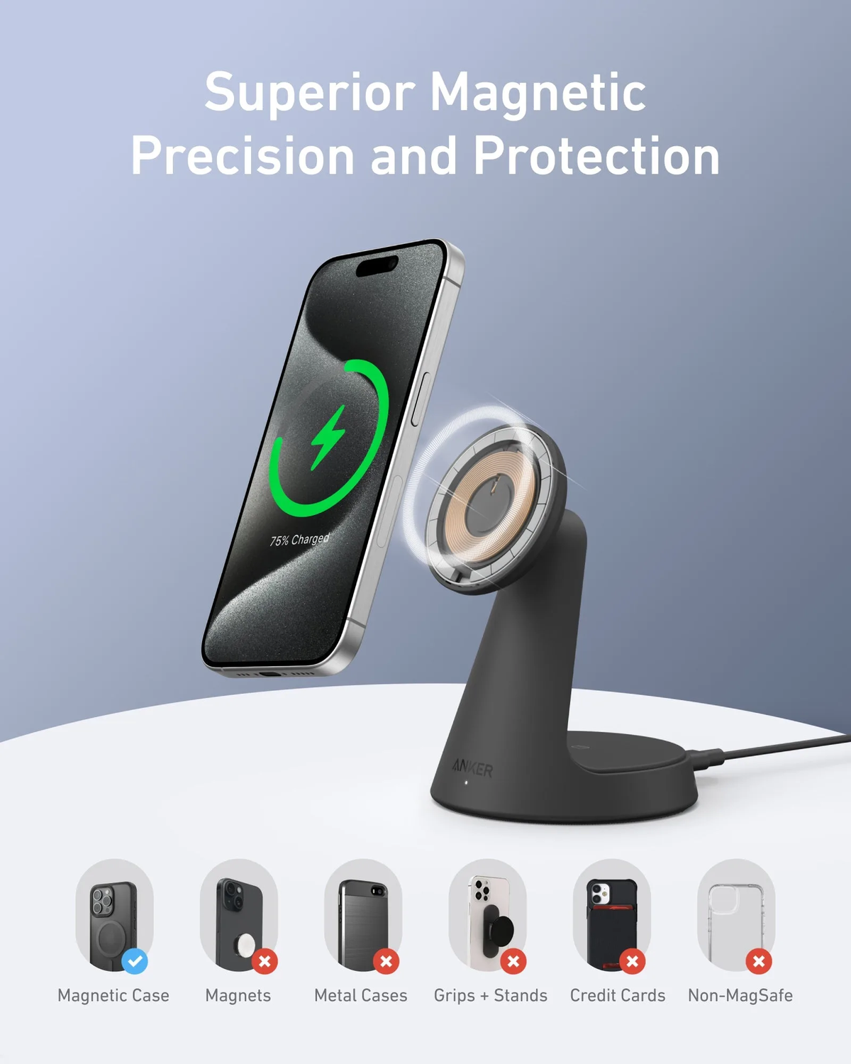 Anker MagGo Wireless Charger 2in1 A25M7H11