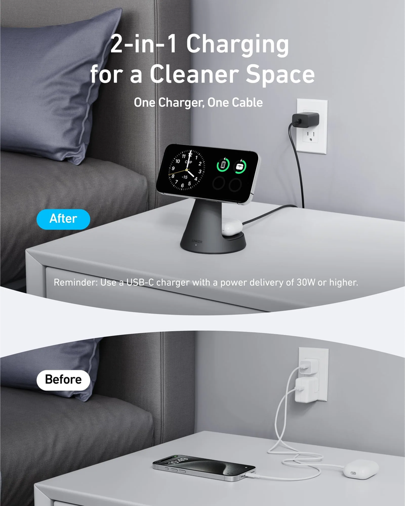 Anker MagGo Wireless Charger 2in1 A25M7H11