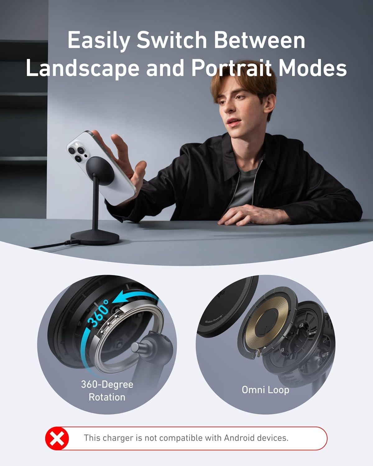 Anker MagGo Wireless Charger 15W-A25X1H11
