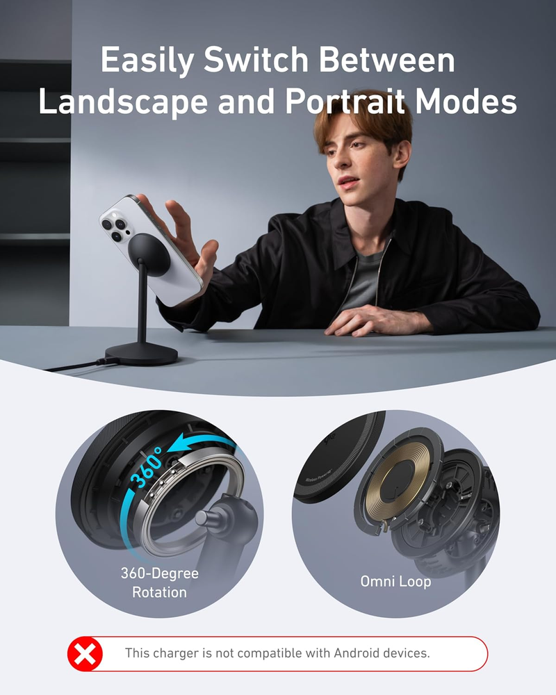 Anker MagGo Wireless Charger 15W-A25X1H11