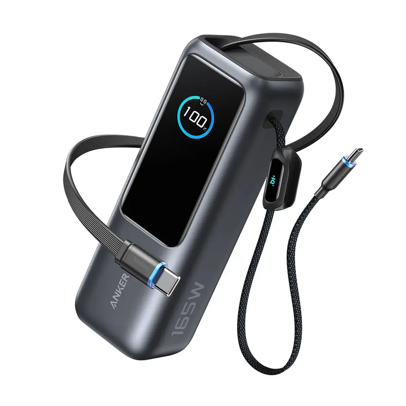 Anker Power Bank 25000mAh 165W, Built-in USB-C A1695H11