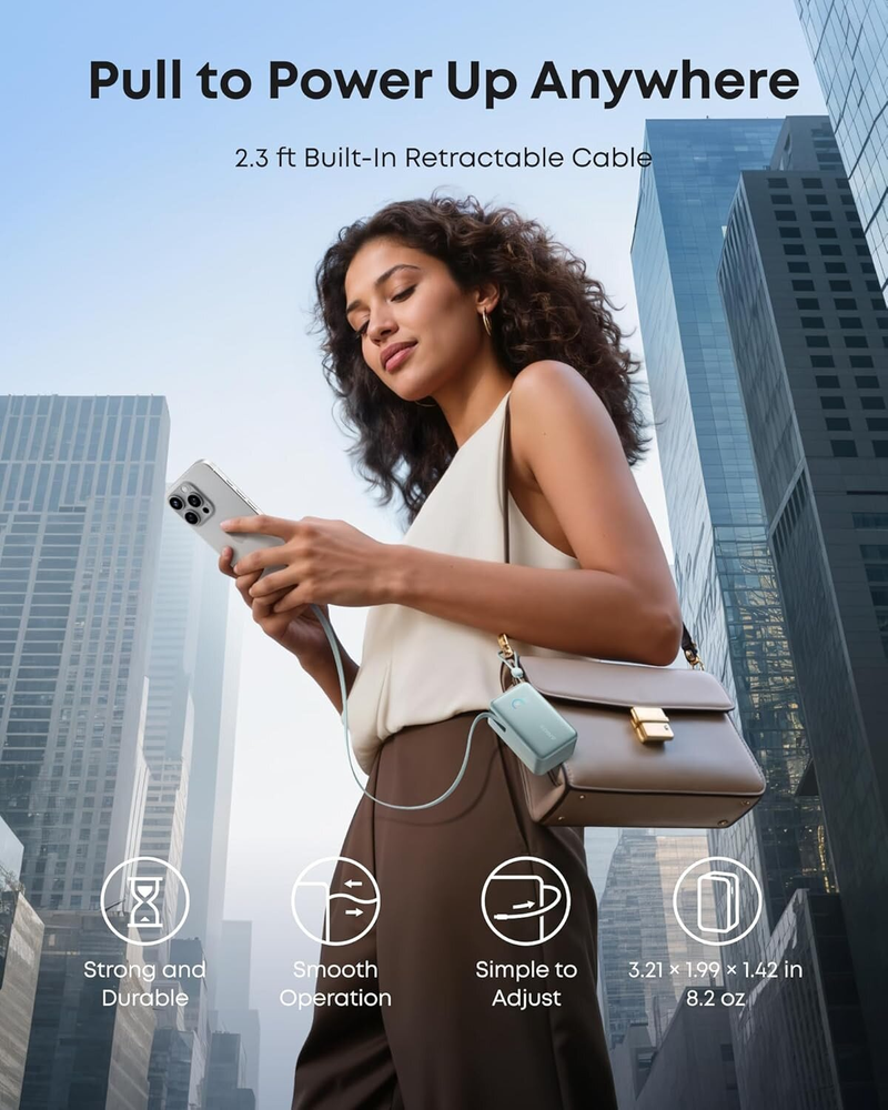 Anker PB 10000mAh 45W Built-in C A1638H (Green)