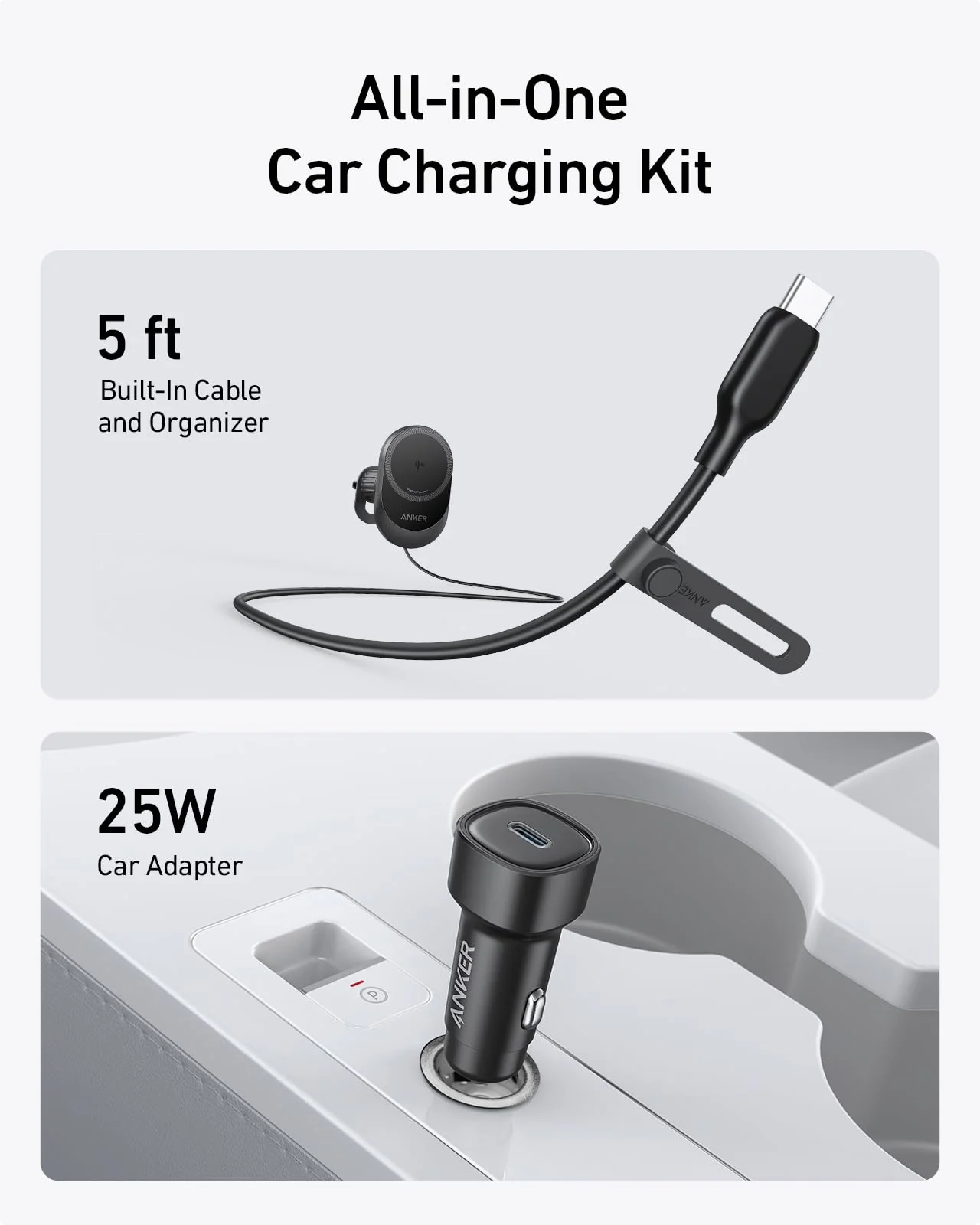 Anker Prime Wireless Car Charger-Black - B2933H11