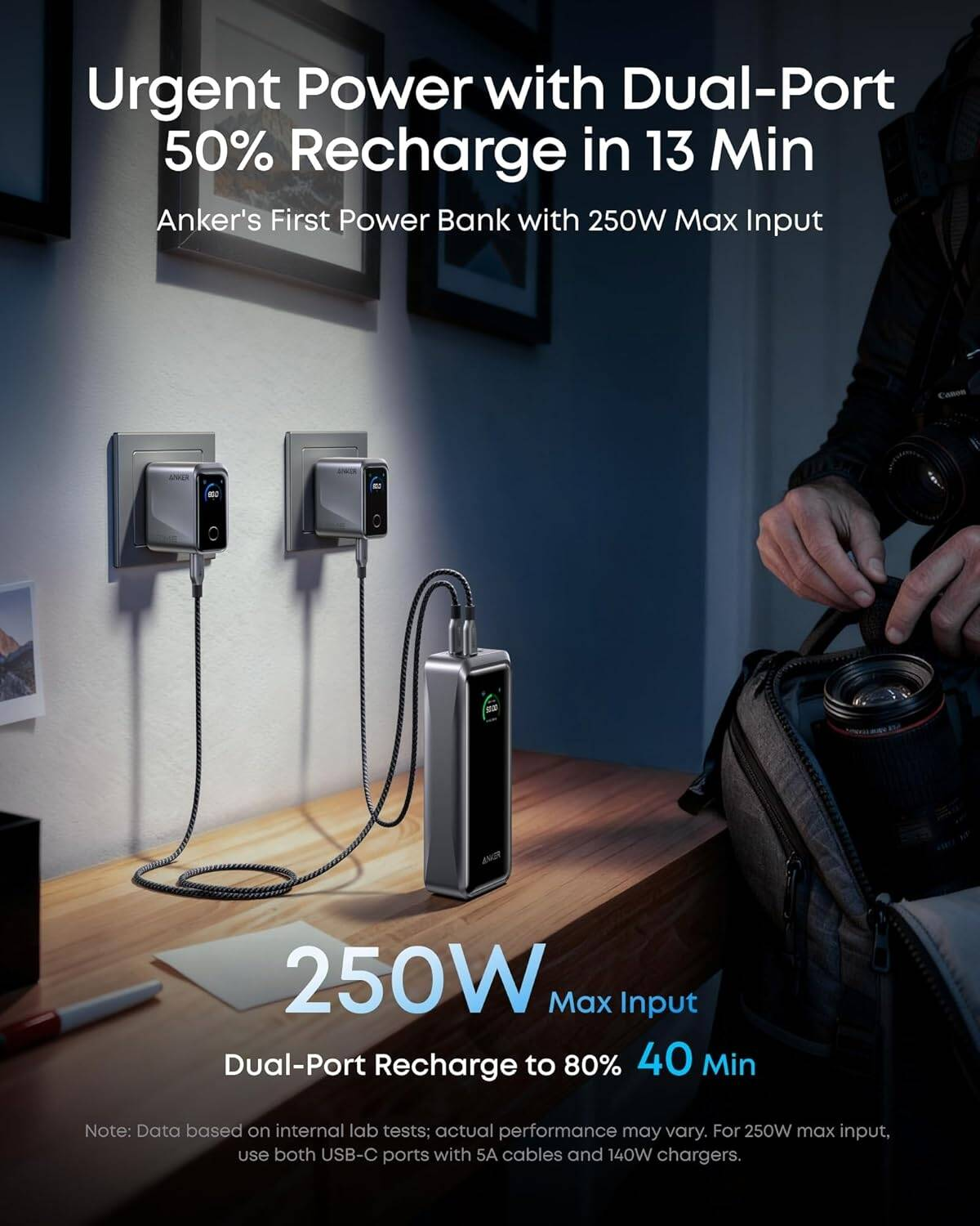 Anker Prime 26250mAh PB 300W -Black - A110AH11