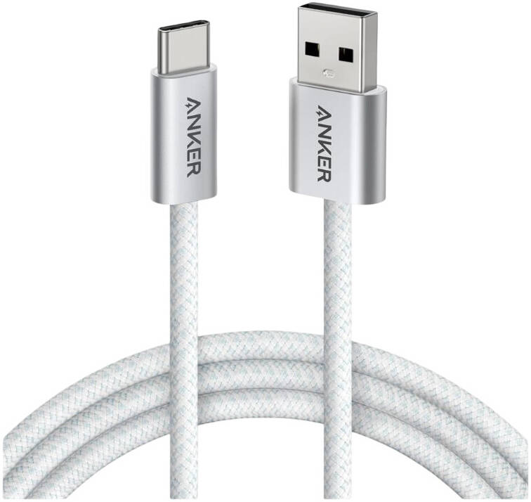 Anker Zolo USB-A to C Braided 6ft-White-A8052H22