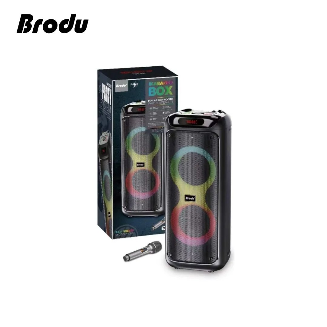 Brodu BTS-2258 Dual 6.5 Inch（13Inch）360·R.G.B Lightup Ikaraoke BOX Effectt