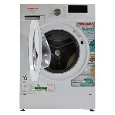 غسالة تحميل أمامي Tornado سعة 6 كجم تأخير بدء 1200 دورة في الدقيقة ستانلس ستيل فضي Twx-Fn612Gossu-2