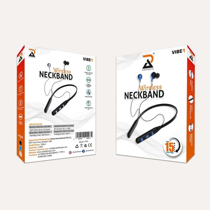 Radalifestyle Rada Vibe 1 Bluetooth Neckband UP TO 15 HOURS
