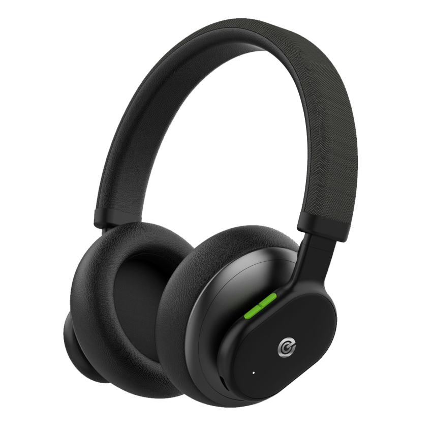 GOUI Bass Wireless Headphones with Active Noise Cancellation 50+ Hours – Black
