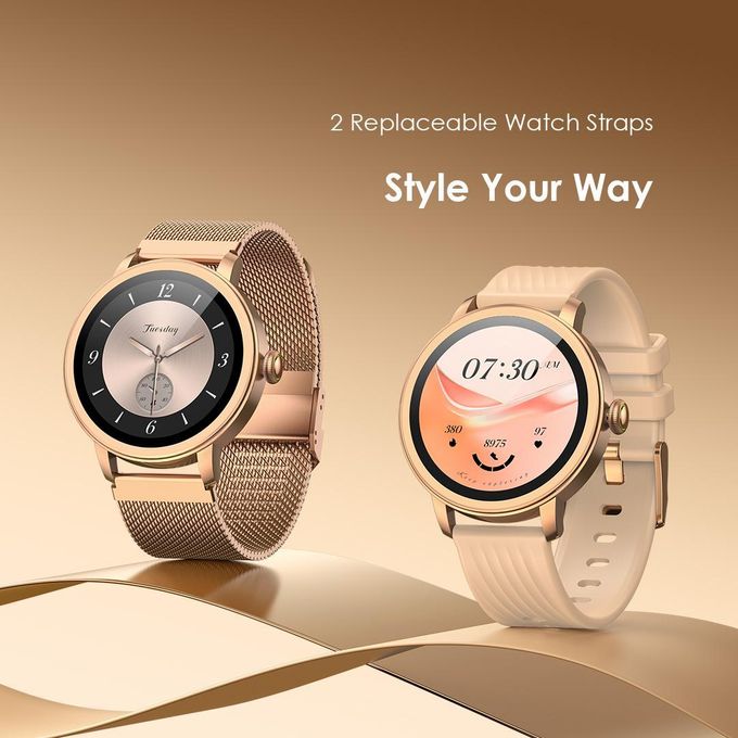 ساعة ذكية ORAIMO بشاشة Amoled مقاس 1.32" موديل Muse- Rose Gold OSW-831N