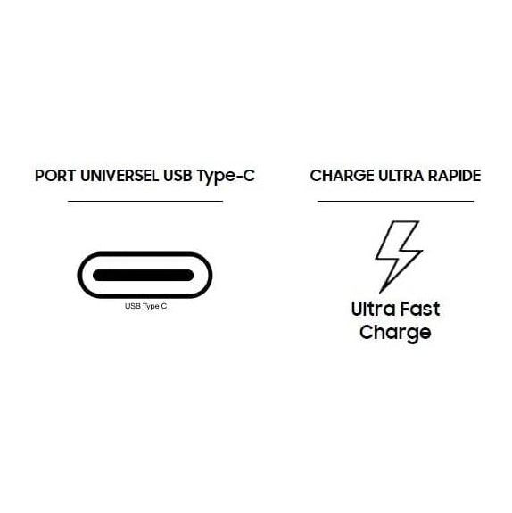 شاحن Samsung EP-T2510 بقوة 25W شحن فائق السرعة USB-C – أبيض وأسود