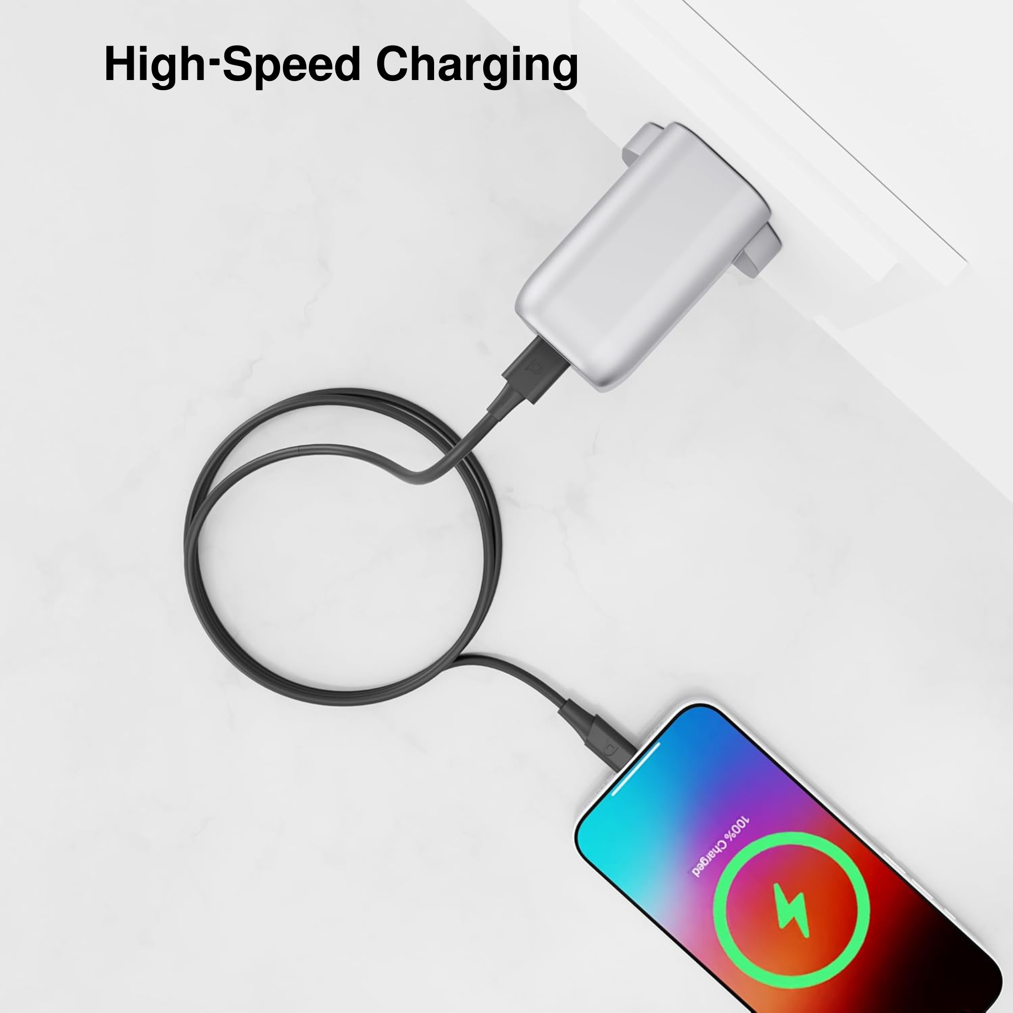 Powerology MFI Lightning to USB-A TPE Jacket Over-Molded Cable 2 Meter