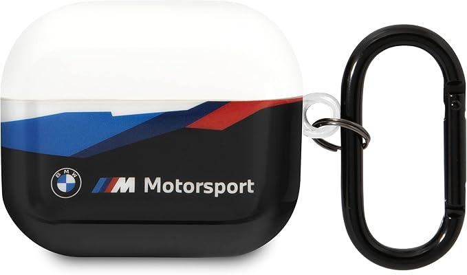 BMW Motorsport TPU Case With Transparent Lid For Airpods 3 - Black