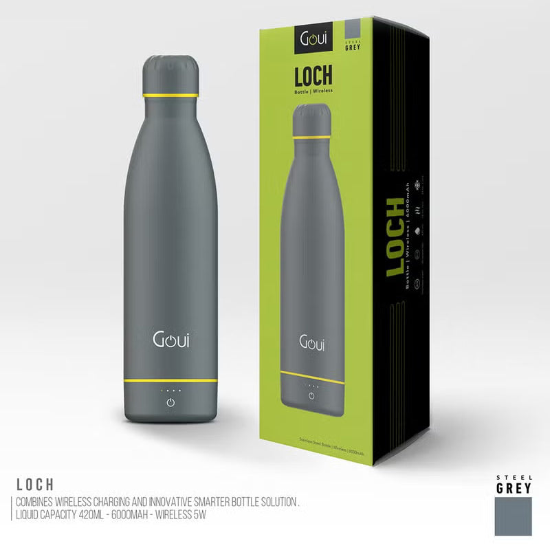 GOUI Loch Bottle Wireless Power Bank 6000mAh – Portable Bottle Design Multiple colors