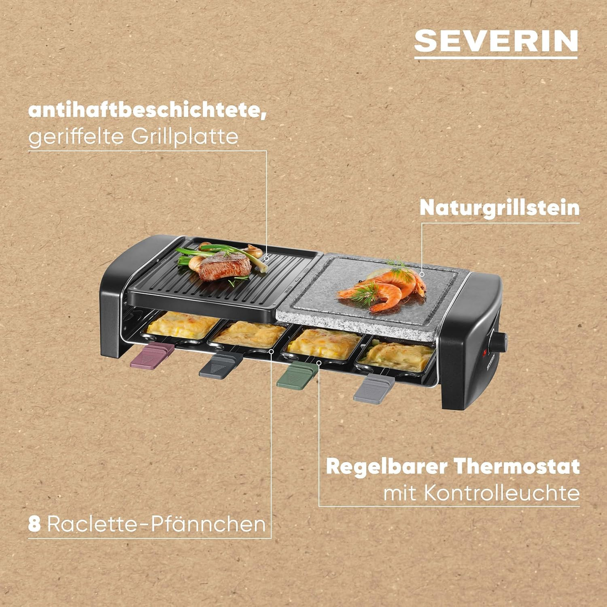 Severin RG 9645 Raclette Combo Basic(OT)