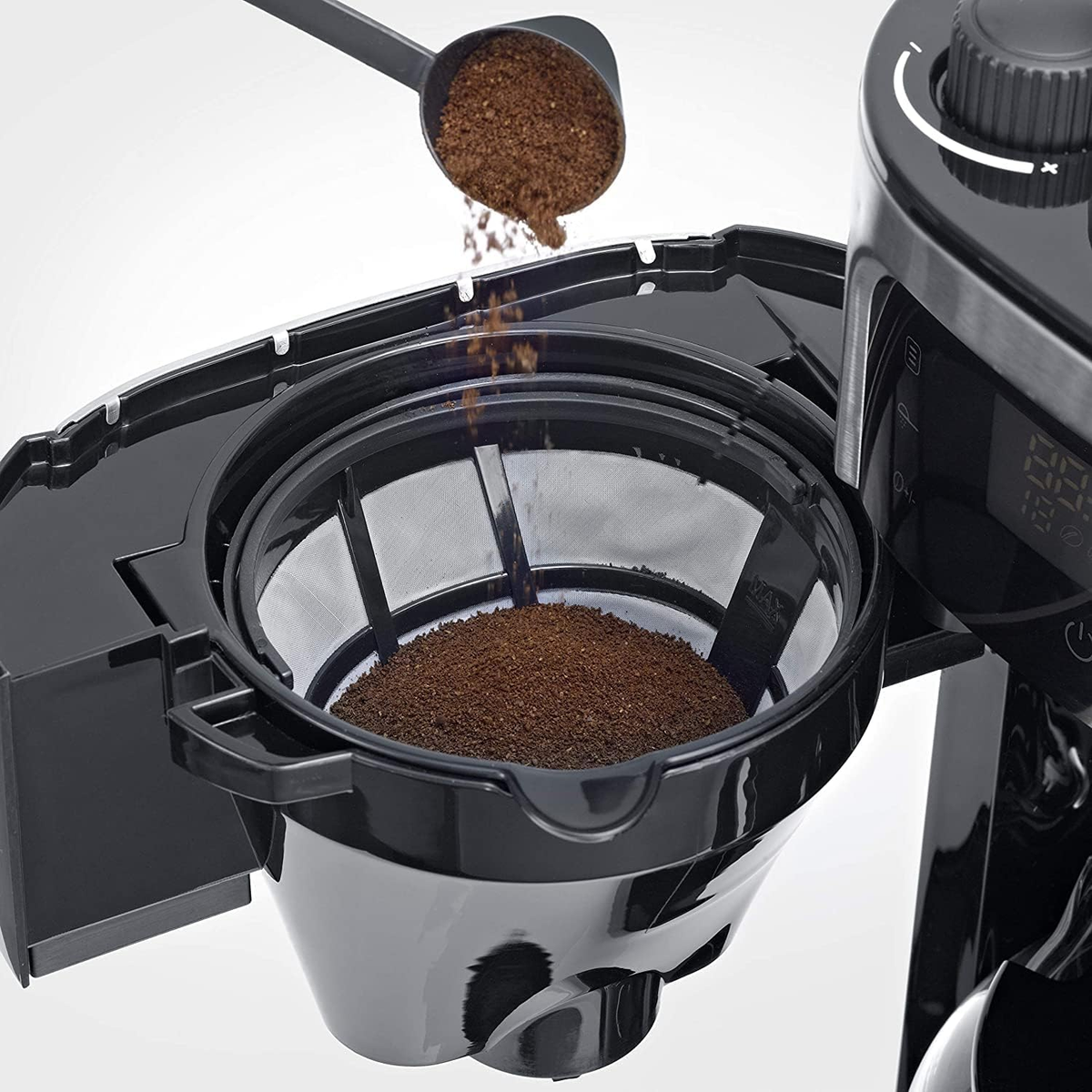 Severin Ka 4813 Coffee Maker Black Stainless Steel Cup 10 Display Glass Jug Grinder Timer