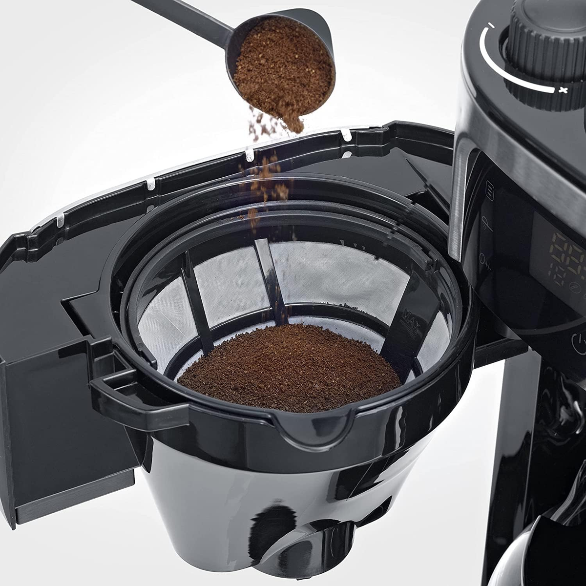 Severin Ka 4813 Coffee Maker Black Stainless Steel Cup 10 Display Glass Jug Grinder Timer