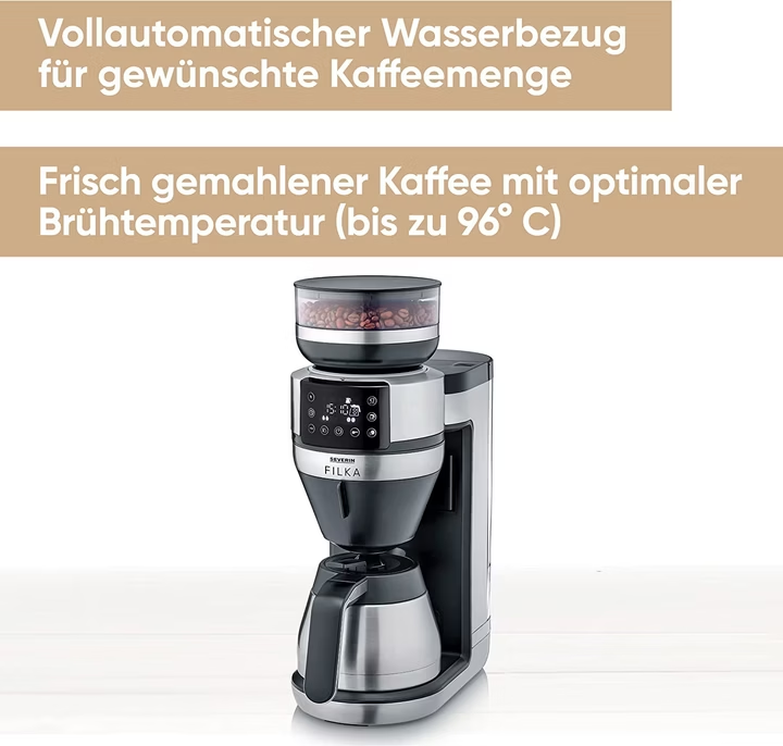 Severin Filka 4851 Fully Automatic Filter Coffee Machine 5-in-1 With Led Display