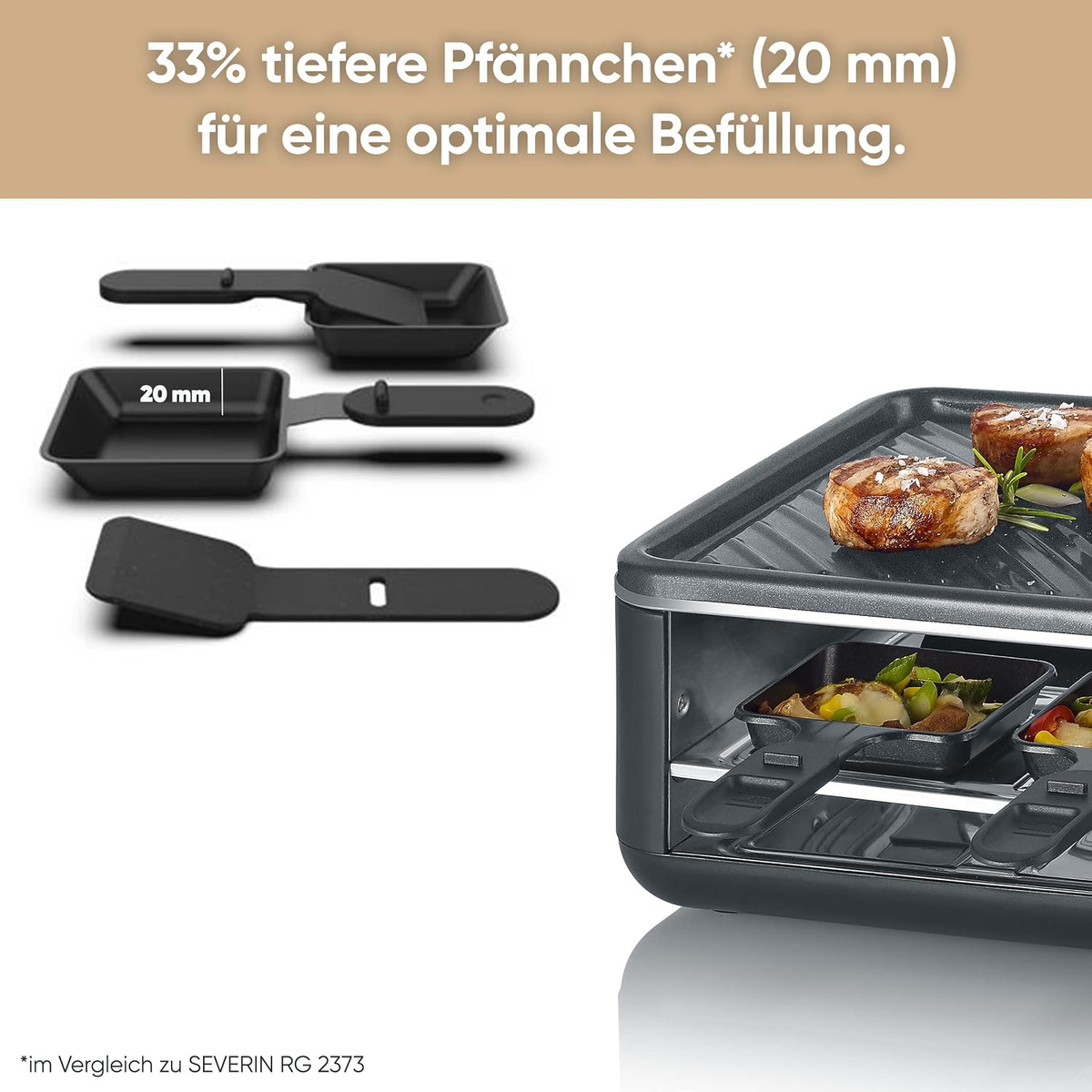 Severin Rg2366 Black Line Lite Raclettegrill 8 Person(en) 1300 W