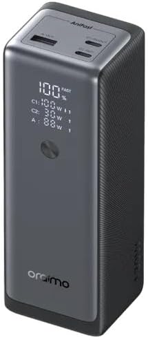 ORAIMO باور بانك 130W 27600mAh - PowerJet 130 - أسود OPB-727SQ
