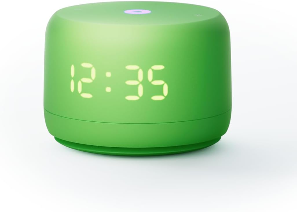 Yango Yasmina Lite AI Smart Speaker with LED Clock, Bluetooth, Wi-Fi & Voice Assistant – Green / Violet