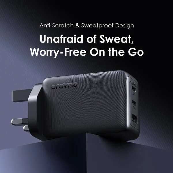 ORAIMO 65w GAN Wall Charger with C2C Cable- HyperGaN 65- Black