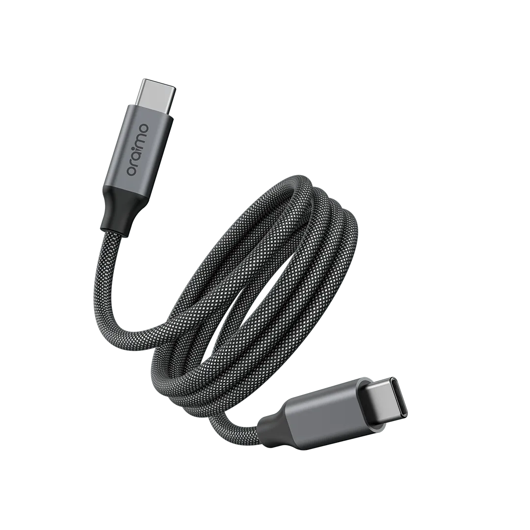 ORAIMO 1m 60w Type C to Type C Magnetic Tangle Fee Cable- MagCable - Black OCD-710CC-BK