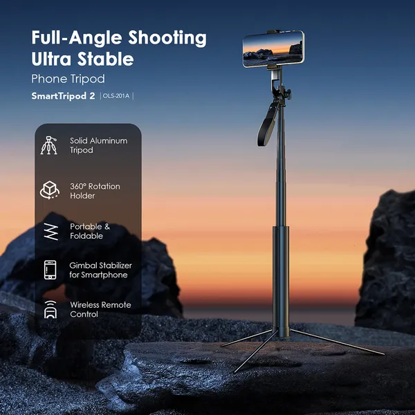ORAIMO Full Angle Shooting Ultra Stable Phone Tripod - SmartTripod 2 - Graphite Grey OLS-201A