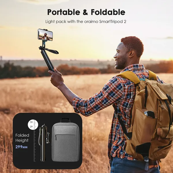 ORAIMO Full Angle Shooting Ultra Stable Phone Tripod - SmartTripod 2 - Graphite Grey OLS-201A