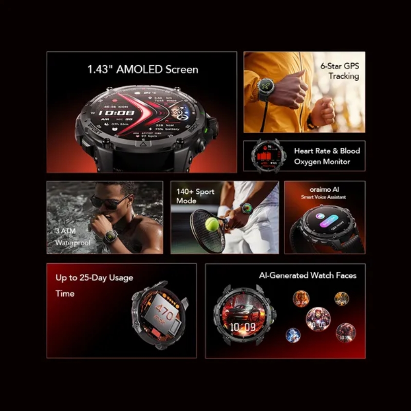 ORAIMO Smart Watch GT - Light Chrome OSW-852H