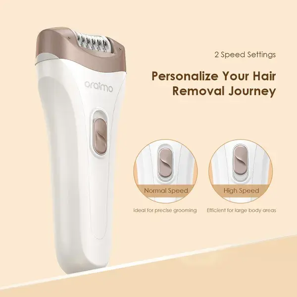 ORAIMO Rechargeable & Portable Hair Removal Epilator - SilkSmooth - White