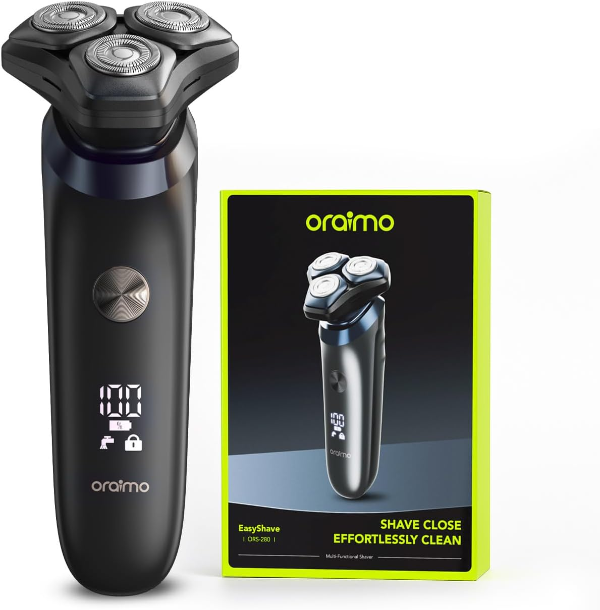 ORAIMO Dual Floating Blade Multifunctional Shaver -EasyShave- Speed Black ORS-280