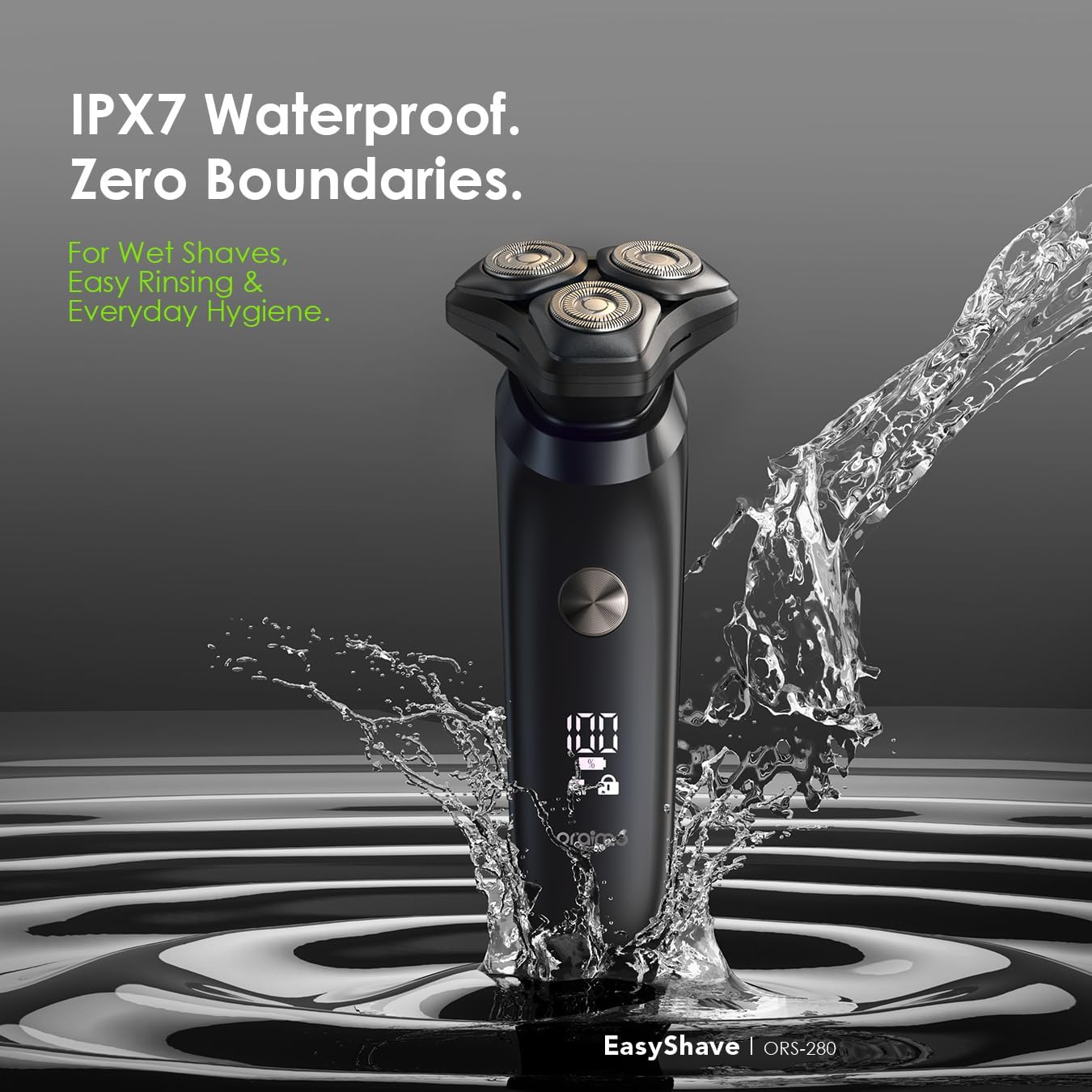 ORAIMO Dual Floating Blade Multifunctional Shaver -EasyShave- Speed Black ORS-280