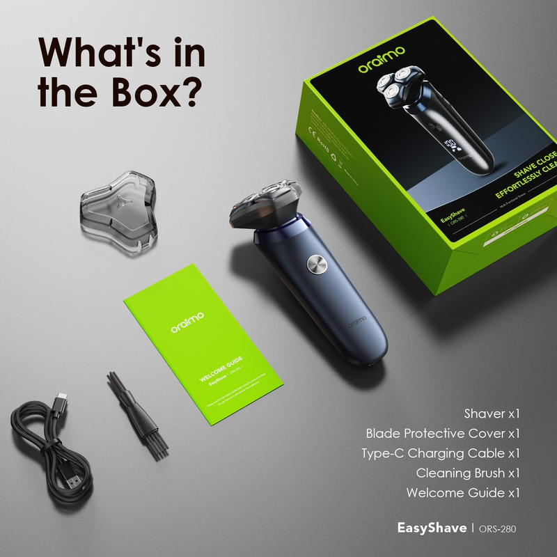 ORAIMO Dual Floating Blade Multifunctional Shaver -EasyShave- Speed Black ORS-280