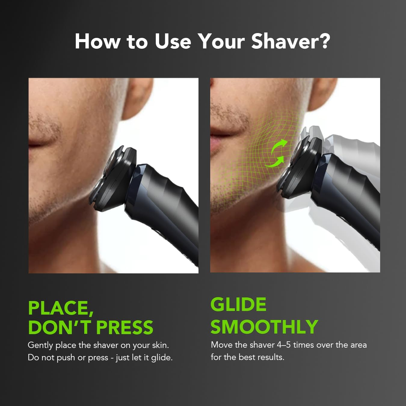 ORAIMO Dual Floating Blade Multifunctional Shaver -EasyShave- Speed Black ORS-280