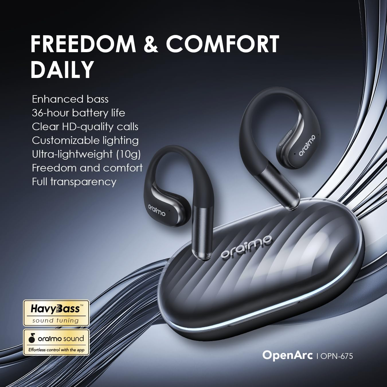 ORAIMO Open Ear TWS - OpenArc - Black OPN-675