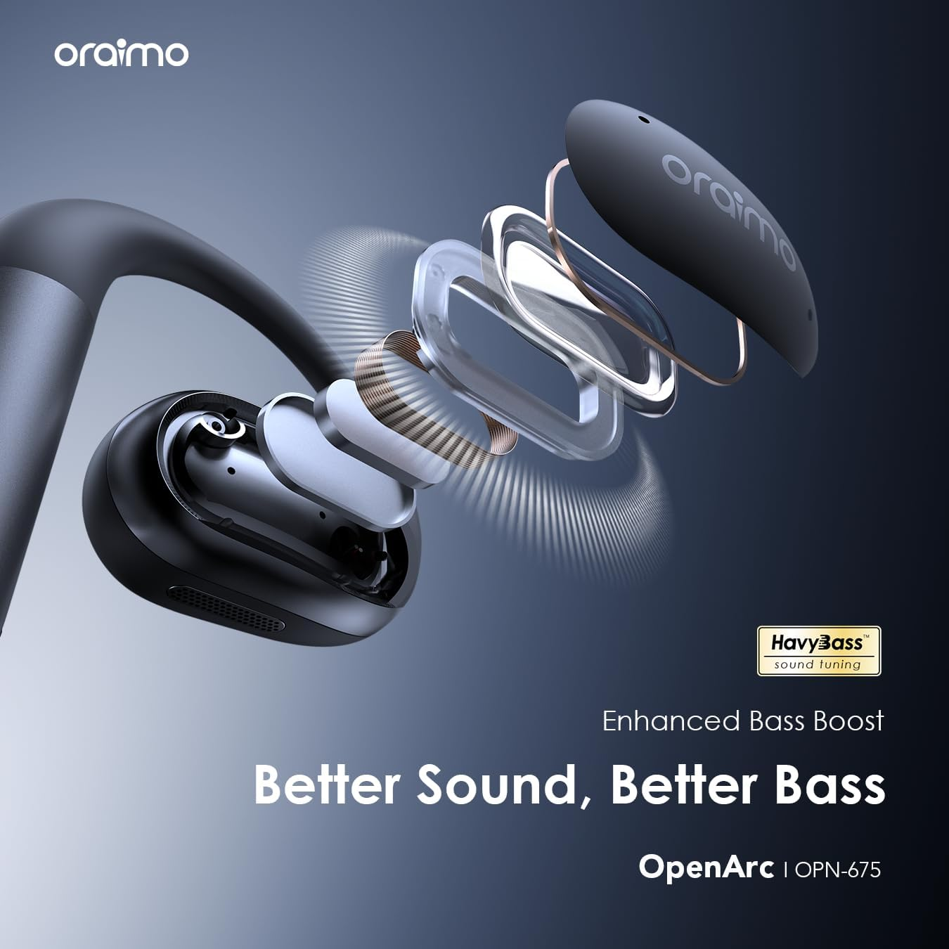 ORAIMO Open Ear TWS - OpenArc - Black OPN-675