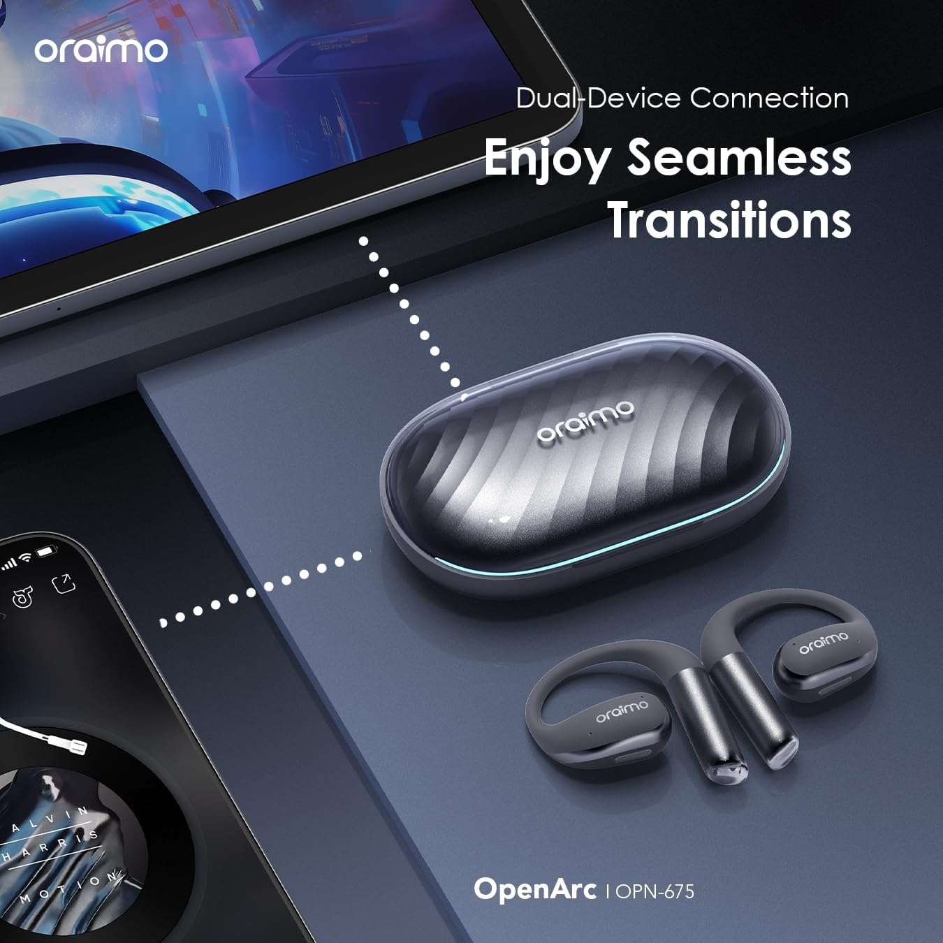 ORAIMO Open Ear TWS - OpenArc - Black OPN-675