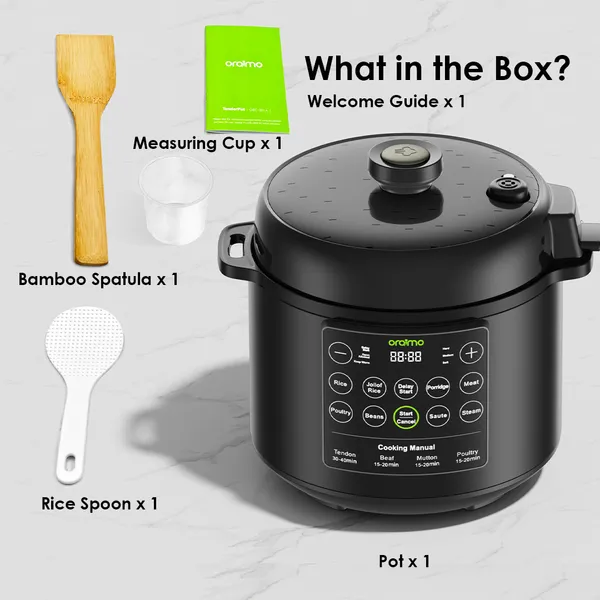 ORAIMO Electric Pressure Cooker - TenderPot- Graphite Grey OEC-201A