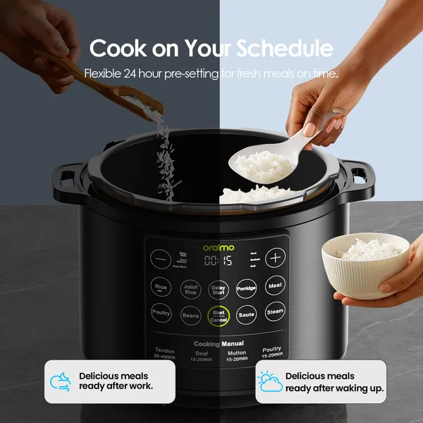 ORAIMO Electric Pressure Cooker - TenderPot- Graphite Grey OEC-201A