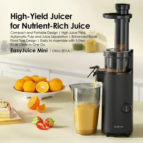 ORAIMO High Yield Mini Slow Juicer - EasyJuice Mini- Graphite Grey OMJ-201A