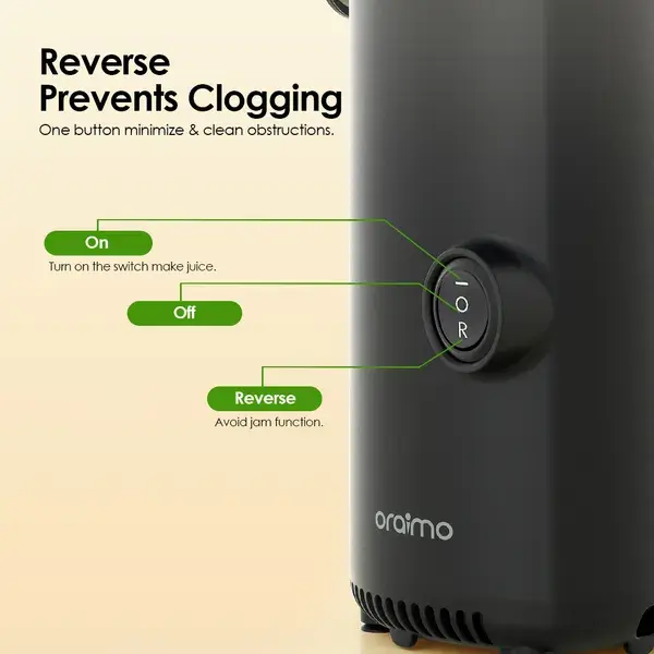 ORAIMO High Yield Mini Slow Juicer - EasyJuice Mini- Graphite Grey OMJ-201A