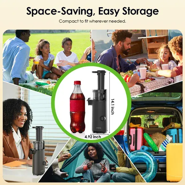 ORAIMO High Yield Mini Slow Juicer - EasyJuice Mini- Graphite Grey OMJ-201A
