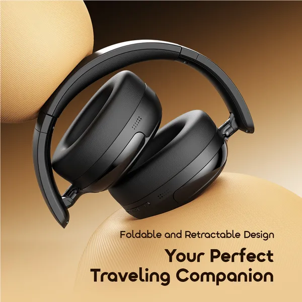 ORAIMO 65Hrs Dual Device Connectivity ANC Headphones - BoomPop N - Speed Black